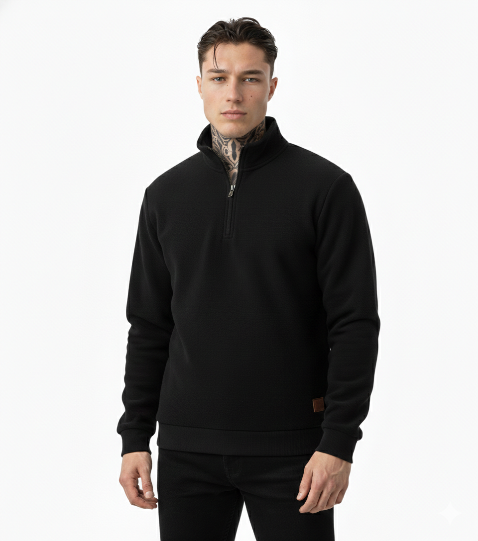 Men's Casual Sweatshirt Long Sleeve Stand Collar Half Zipper Pullover Sweatshirts Autumn Outdoor Streetwear for Men